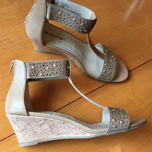Rialto Embellished Wedge Sandals